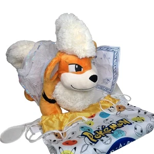 Bolso de Mano Build-A-bear Pokemon Growlithe Peluche Grande BAB Con Certificado Tutú - Imagen 1 de 9