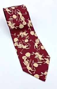 Polo by Ralph Lauren Men's Tie Equestrian Steeplechase Horse Print Silk - Picture 1 of 6