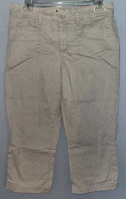 Women's Gloria Vanderbilt MONA Beige Soft Stretch Cotton Capri Size 4. - #A1F - Image 1 of 3