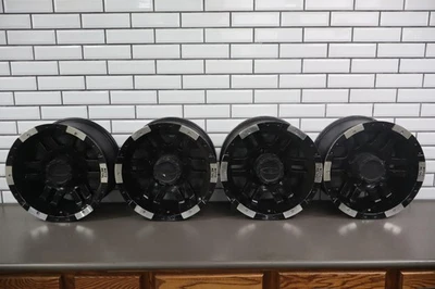 Hummer H2 Set of (4) MotoMetal MO951 17x9 Wheels Black/Polished - Image 1 of 4