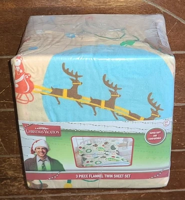 National Lampoon's Christmas Vacation: YULE BELIEVE 3pc Flannel Twin Sheet Set - Image 1 of 4