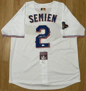 Marcus Semien Signed Autographed 2023 Texas Rangers Jersey World Series JSA COA - Picture 1 of 4