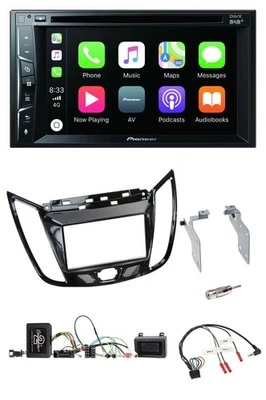 Pioneer Lenkrad USB DVD Bluetooth DAB 2DIN Autoradio für Ford C-Max Kuga Klavier - Bild 1 von 4