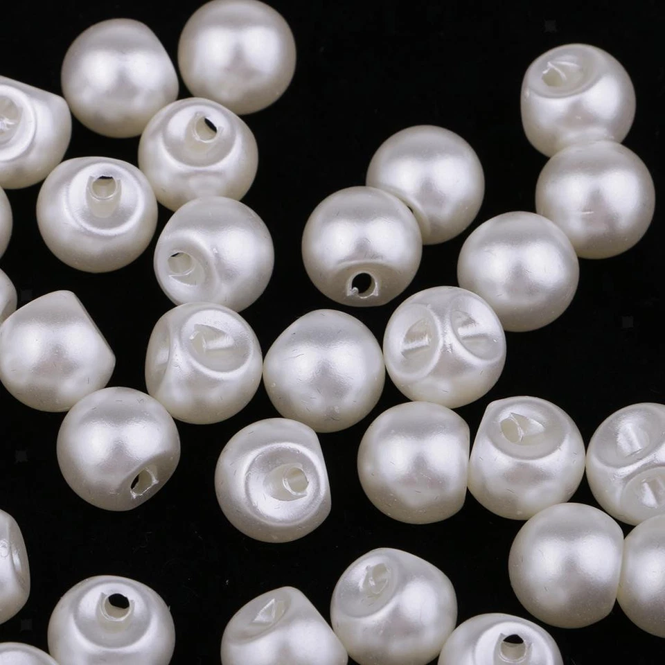 100Pcs Beautiful Pearl Button Decorative Button   Wedding Dresses Decoration - Image 1 of 1