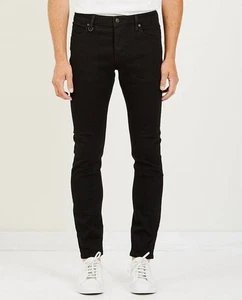 NEUW Mens the iggy perfecto stretch skinny jeans in black size 30/32 - Picture 1 of 3