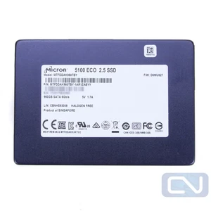Micron 5100 ECO 960GB MTFDDAK960TBY SATA 6Gb/s 2.5" SSD Solid State Drive - Picture 1 of 3