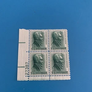 US 1 Cent President Andrew Jackson 1963 Scott #1209 Block Of 4 Stamps, MNH. - Picture 1 of 2
