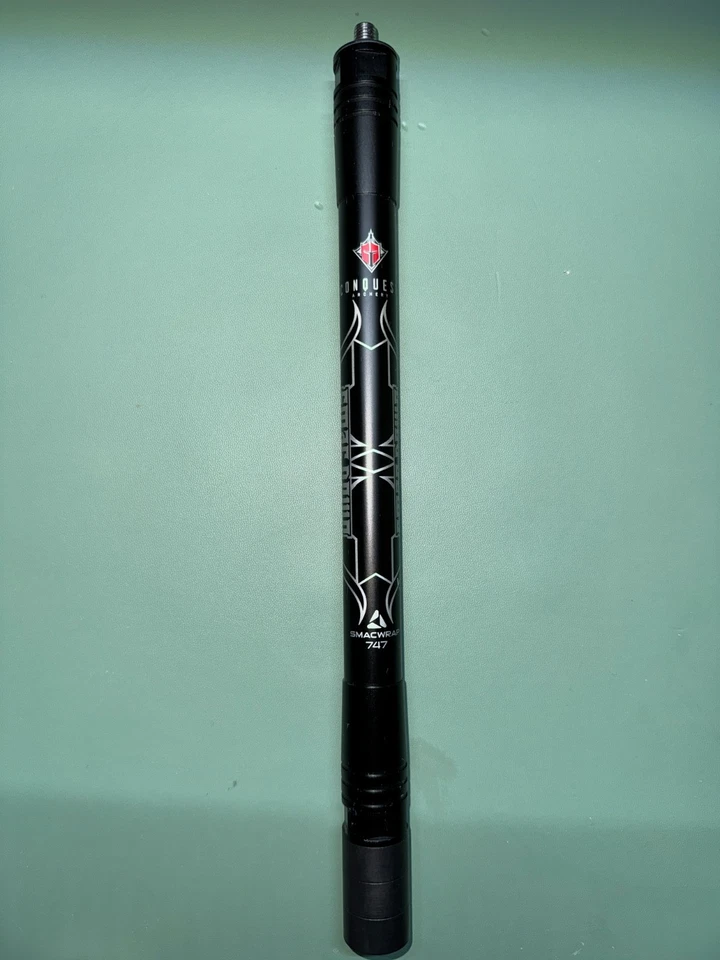 Barra lateral Conquest Smacdown .747 - Estabilizador de tiro con arco negro mate de 10" Foto 1 de 2