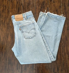 Vtg 90s Levi's 550 Orange Tab Relaxed Jeans W33 L30 Light Wash Skater - Picture 1 of 13