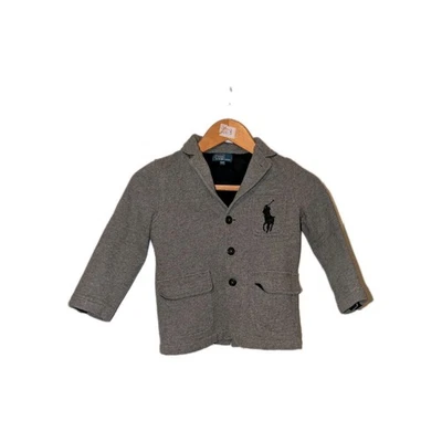 Chaqueta Polo Ralph Lauren Niños Talla 4T Gris Big Pony Blazer Abrigo Deportivo Preppy Foto 1 de 4