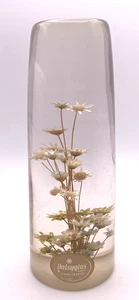 Pisapapeles vintage columna Lucite margaritas Daisyglas Co California - Imagen 1 de 7