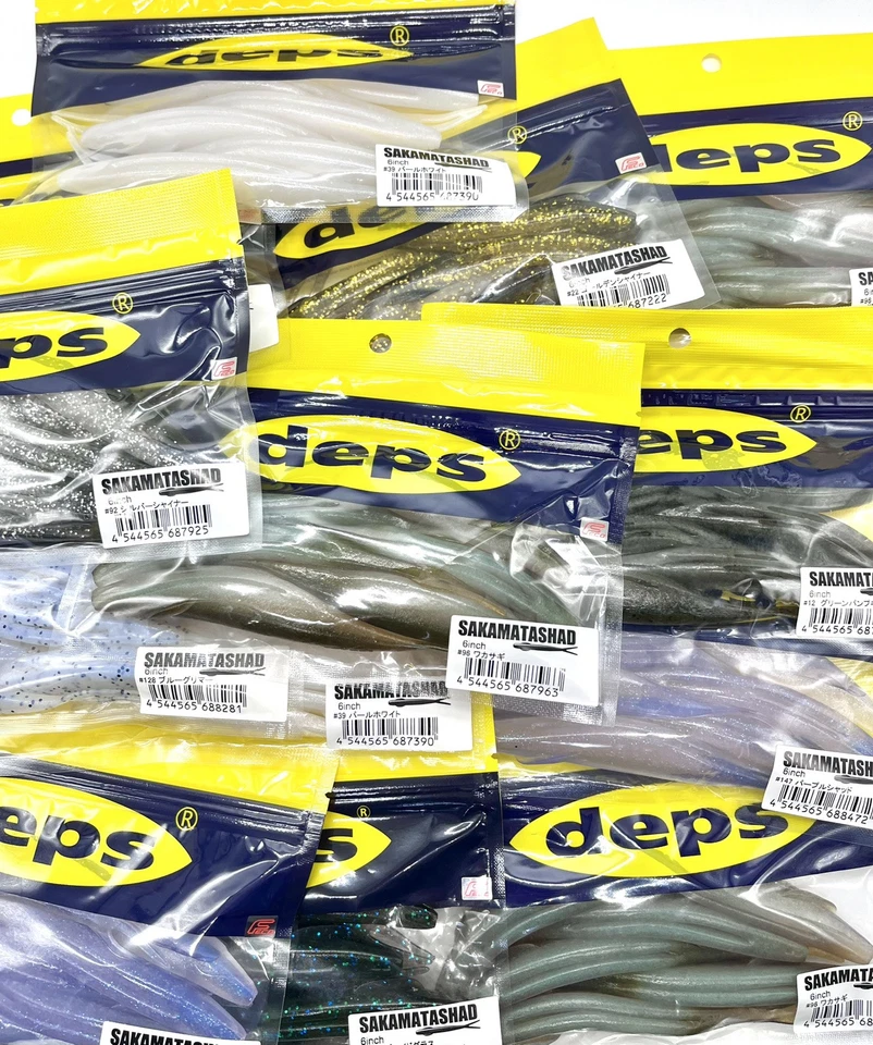 Deps SAKAMATA SHAD "Choose Sizes & Colors" Soft Lure Jerk Bait From Japan