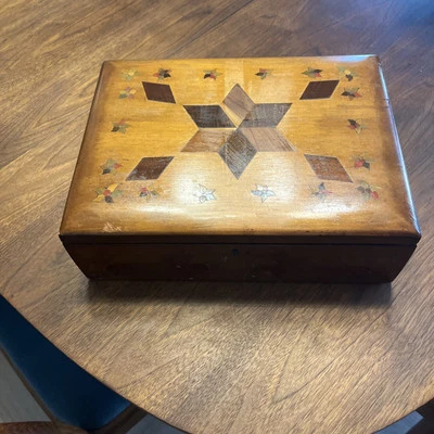 Antigua caja de madera de comercialización del período pre-civil/antebellum se vende como está Foto 1 de 4