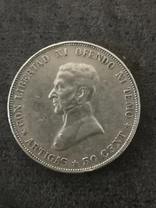 50 CENTESIMOS 1917 ARGENT URUGUAY SILVER - Bild 1 von 2