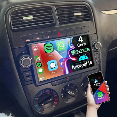 Android 14 Autoradio Für Fiat Grande Punto Linea 07-12 Apple Carplay GPS RDS 32G - Bild 1 von 4