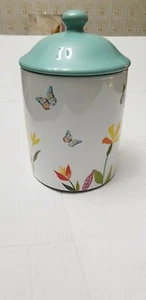 Home Canister with Butterflies and flowers Canister - Picture 1 of 12