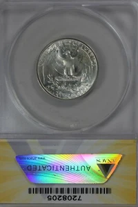 1941-D .25 ANACS MS 65 Washington Quarter, Silver 25 Cents (0.25) - Picture 1 of 2