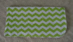 Circo Green White Chevron Baby Blanket Flannel Receiving Zig Zag Lovey - Picture 1 of 7