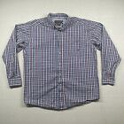 Ariat Pro Shirt Mens Large Plaid Performance Vented Embroidered Workwear Western