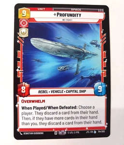 Star Wars Unlimited: JTLS 'Profundity - We Fight' Legendary 154/262 - Imagen 1 de 1
