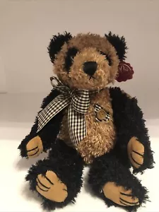 Dan Dee Brown And Black 100th Anniversary Bear Pre-owned12" Plush Stuffed Animal - Picture 1 of 10