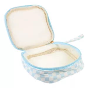 Checkerboard Storage Bag Washable Period Sanitary Pad Travel Girl - Picture 1 of 12