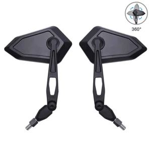 10mm Motorcycle Bar End Mirror Rotating Side Rearview Mirrors For Suzuki Ducati - Picture 1 of 12