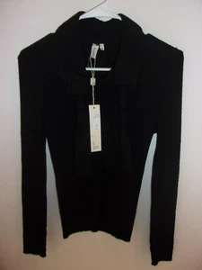 SIMONA PELTA-SIZE MEDIUM BLACK PULLOVER KNIT TOP FOR WOMAN- MADE IN ITALY - Picture 1 of 2