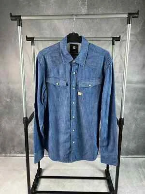 G star raw denim shirt long sleeve - Image 1 of 4
