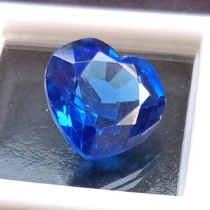 Piedra preciosa suelta en forma de corazón natural certificado EGL 10-11 quilates zafiro azul de Ceilán - Imagen 1 de 11