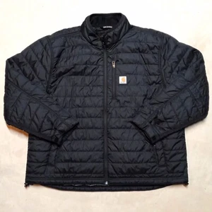 Giacca imbottita Carhartt Rain Defender Gilliam nera trapuntata full zip - Uomo 2XL - Foto 1 di 7
