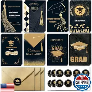 AMZAI Graduation Cards, Graduation Cards 2024 with Envelopes and Gold Foil, 2 - Picture 1 of 5