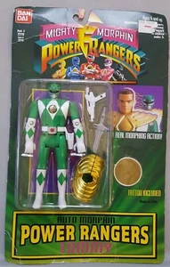 Vintage 1994 Bandai Mighty Morphin Green Power Rangers Tommy Jason David Frank - Picture 1 of 12