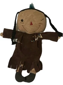 Vintage PRIMITIVE Native American Folk Art Doll AS IS MISSING A BUTTON EYE - Picture 1 of 11