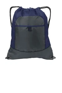 Port Authority Pocket Cinch Pack Drawstring Sport Gym Bag BG611 - Picture 1 of 9