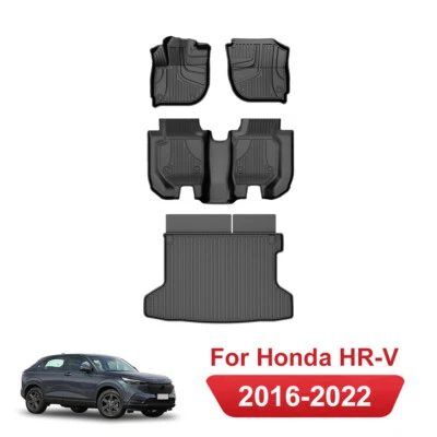 Alfombrillas de goma 3D para todo clima Honda HR-V 2016-2022 aptas para auto y revestimiento de carga Foto 1 de 4