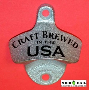 "CRAFT BREWED in the USA" Cast Zinc Metal Wall Mount BEER BOTTLE OPENER Starr X - Picture 1 of 3