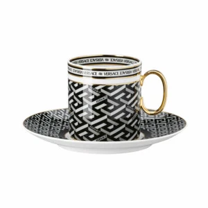 Rosenthal Versace Kaffeetasse 2-tlg. La Greca Signature Black, Porzellan, 230 ml - Bild 1 von 1