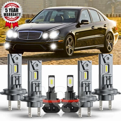 For Mercedes-Benz S500 2003-2006 - 6x LED Headlight + Fog Light Bulbs Combo Kit - Image 1 of 4