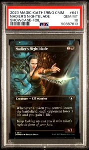 MTG Magic the Gathering Commander Masters Foil Nadier's Nightblade PSA 10 POP 1 - Picture 1 of 4
