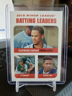 🔥 2020 Heritage Minors White #184 Ildemaro Vargas/Yoandy Rea/CJ Abrams 27/50 - Image 1 of 2