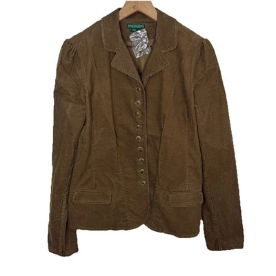 Lauren Ralph Lauren коричневый вельветовый жакет женский размер большой хлопок осень - Изображение 1 из 4