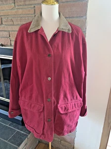 Vintage Sunbelt Denim Chore Mantel Rot Jeansjacke Damen Large - Bild 1 von 6