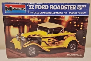 Monogram '32 Ford Roadster Street Rod Kit # 2718 Factory Sealed Dented Box - Bild 1 von 6