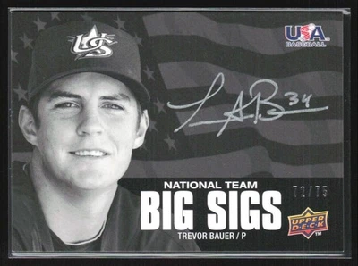 Trevor Bauer 2009 Upper Deck EE. UU. Big Sigs Auto/75 A #BSNT-TB EE. UU. Foto 1 de 2