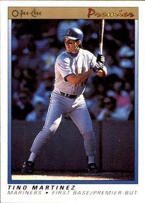 Tino Martinez 1991 O-Pee-Chee Premier #76 Mariners FREE SHIPPING AutographDen - Image 1 of 2