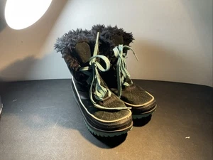 Sorel Youth Tivoli II Winterstiefel 1 schwarz blau NY1888-010 Fell gefüttert Schnürung - Bild 1 von 5
