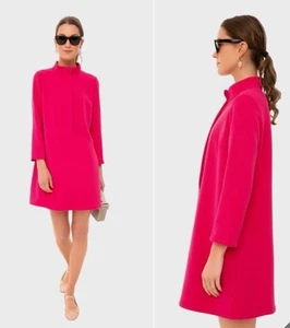 Vestido TUCKERNUCK Avery Fucsia Elastizado Crepé Cambio Mini Talla M Preppy Clásico - Imagen 1 de 16