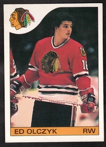 1985-86 Ed Olczyk O-Pee-Chee Hockey Rookie RC Blackhawks #86 - Picture 1 of 2