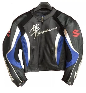Motorcycle Motorbike CE Armour Men Riding Cowhide Leather Racing Jacket - Picture 1 of 5